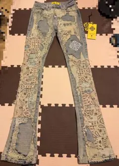 GUAPI スターパッチ フレアデニムパンツ 30インチ - メルカリ