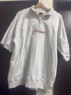 HUF グレー ハーフジップ　カットソー Lサイズ