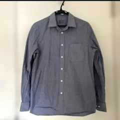 【無印良品】 洗いざらし長袖シャツ スモーキーブルー