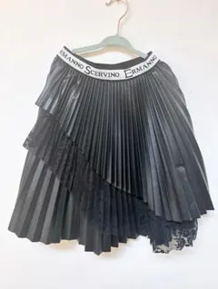 Ermanno Scervino Junior プリーツスカート 黒