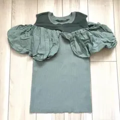 バルーンオフショルダーニットプルオーバー