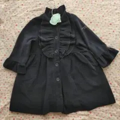 キャサリンコテージ　コート　ネイビー　フリル　110