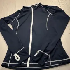 ネイビー フルジップ ラッシュガード M
