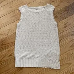 無印良品　綿ニットベスト　M