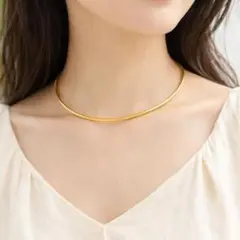 ネックレス チョーカー ゴールド サージカルステンレス ネックカフ 大人気 新品