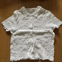 GU半袖 ポロシャツ ホワイト Mのサムネイル