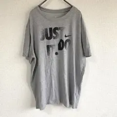 ナイキ ビッグロゴ クルーネック 半袖 Ｔシャツ L 灰色 スポーツ ジムのサムネイル