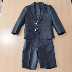 入学式　卒園式フォーマルスーツ男の子　ブラックストライプ　110サイズ