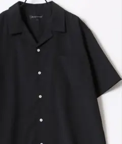 ラザル Lazar ドレープ オープンカラーシャツ ブラック 未使用