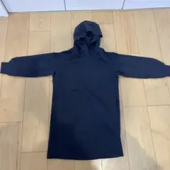 【美品】UNIQLO 長袖フード付きスウェットワンピース 130 ネイビー