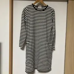 BEAMS HEART ボーダー長袖ワンピース