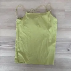 リブ編みライムグリーンキャミソール