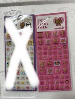 ハローキティ カットピースシール 日焼けキティ　タイルシール