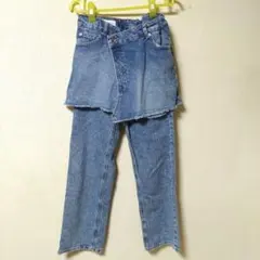 ザラ　ZARA 　デニム　スカート　パンツ　 ストレート　S〜Мサイズ