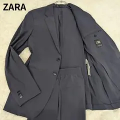 ZARA トラベルスーツ カジュアルセットアップスーツ ネイビー L相当のサムネイル