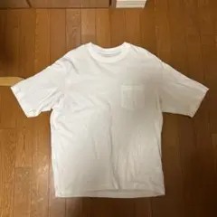 ホワイト Tシャツ 半袖 ポケット付き