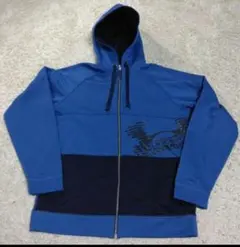 アンダーアーマー ジップアップ パーカー 裏起毛 ブルー　サイズM