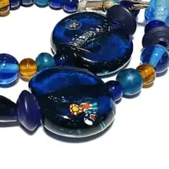 値下げ不可　期間限定価格　ヴィンテージ　トンボ玉　ガラスビーズネックレス