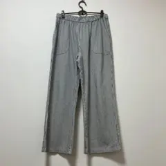 スタジオクリップ カジュアルパンツ　ストライプ　綿　大人　ナチュラル　秋　冬