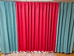 カーテンくれない「静 Shizuka」ターコイズ色「ほぼ新品」のサムネイル