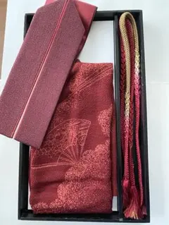 赤色系 帯揚げ・帯締め・重ね襟セット