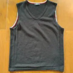 ORIHICA 茶 Vネック ベスト