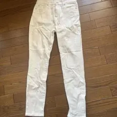 ホワイトデニム レディース 白パンツ 長ズボン