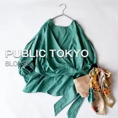 パブリックトウキョウ 日本製 シャツ ブラウス カシュクール コットン 綿 夏Gのサムネイル
