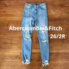 アバクロンビー＆フィッチ ストレッチデニム　ハイライズ アンクルスキニーのサムネイル
