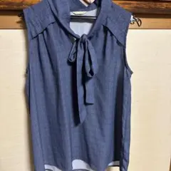 BEAMS HEART ノースリーブシャツ ダークブルー