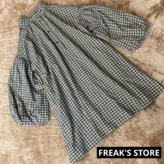 フリークスストアFREAK'S STORE チェックボリュームスリーブワンピースのサムネイル