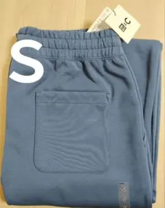 新品 UNIQLO C スウェットワイドパンツ ブルー Ｓ 丈標準 ユニクロ