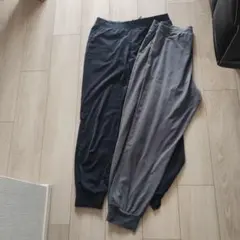 UNIQLO AIRism ジョガーパンツ L 黒・グレー