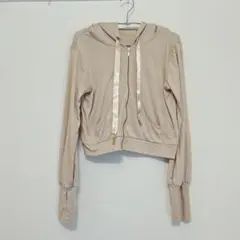 シロノサクラ UVカットパーカー ミルクティー　Sサイズのサムネイル