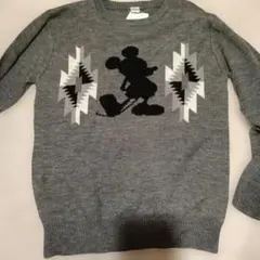 新品【LL】ミッキーマウス ニットセーター グレー