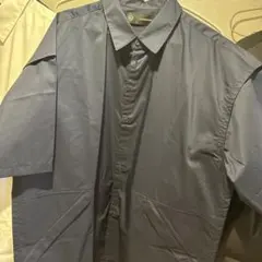 【超美品】GU UNDERCOVER ジップポケットシャツ ネイビー Lサイズ