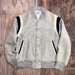 80s DESCENTE ウールスタジャン グレー 日本製 VINTAGE