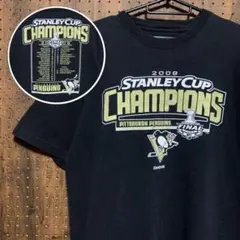 00s Reebok リーボック　半袖Tシャツ　NHL　ペンギンズT2T096