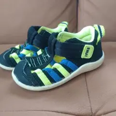 IFME キッズサンダル 黒/青/黄　14cm イフミー