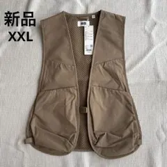 新品　ユーティリティベスト　ユニクロ　XXL ベージュ　ベスト　ユニクロユーのサムネイル
