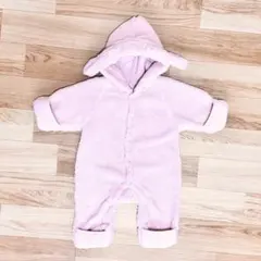 西松屋　ボアフリースうさぎバギーオール　アウター　50-70 (新生児-6ヶ月)