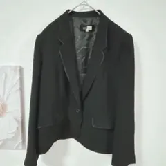 ソワールべニール　テーラードジャケット　スーツフォーマル　通勤　黒　17号XXL