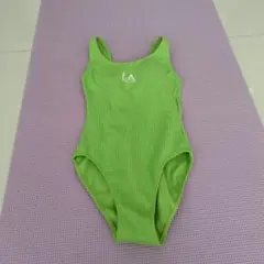 LA Gear ワンピース水着 グリーン チェック柄
