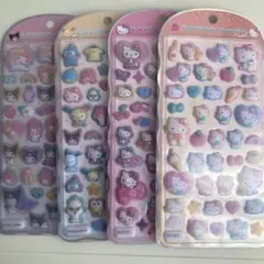 クラックス　サンリオ　コットンパフィーシール 4枚セット