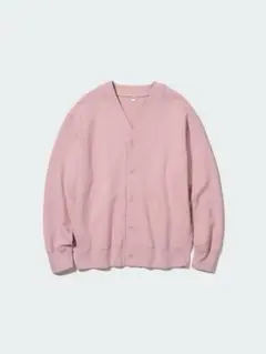スウェットカーディガン L ピンク