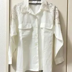 VINTAGE ヴィンテージ 古着 総柄シャツ ポリシャツ 長袖