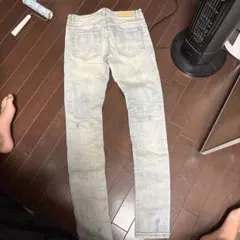 ダメージ加工 ライトブルースキニーデニム 29