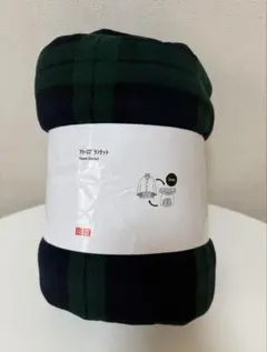 新品✨ ユニクロフリースブランケット 2WAY ダークグリーン　134x80cm