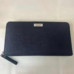 【美品】 kate spade 長財布 ラウンドジップ レザー ブラック