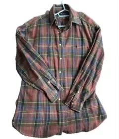 90s Ralph Lauren ラルフローレン　ネルシャツ　M マレーシア製